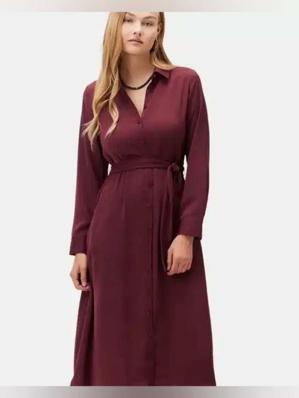 Amour Vert Burgundy Dress